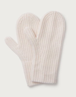 Luxury Cashmere Ribbed Mittens
