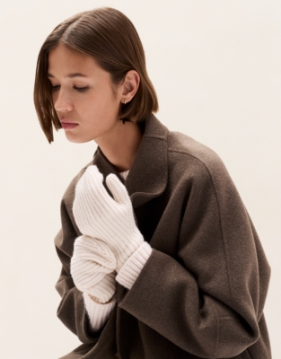 Luxury Cashmere Ribbed Mittens