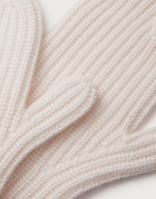 Luxury Cashmere Ribbed Mittens