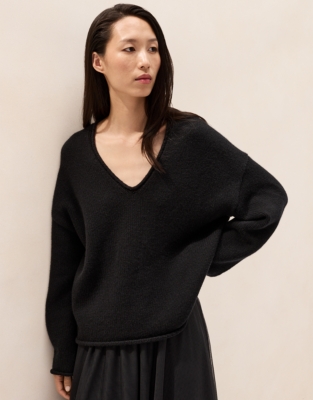 Luxury Cashmere Sculptural Sleeve Jumper