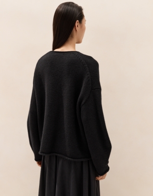 Luxury Cashmere Sculptural Sleeve Jumper