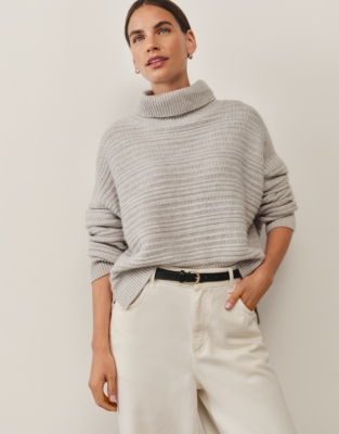 Luxury Cashmere Textured Stitch Sweater