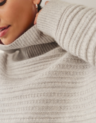 Luxury Cashmere Textured Stitch Sweater