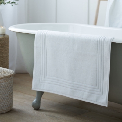 Mosobam 1000 GSM Hotel Luxury XL Bath Mat 28X44, White, Oversized Bath Rug,  Viscose Made from Bamboo - Turkish Cotton