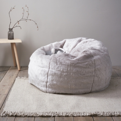 Luxury Faux Fur Large Beanbag | Home Accessories Sale | The White ...