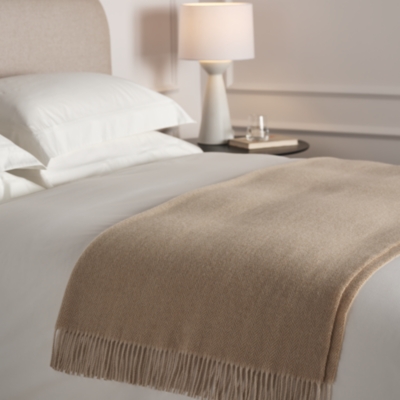 Luxury Wool Cashmere Herringbone Throw