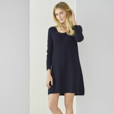 Merino Pleat Back Dress | Clothing Sale | The White Company UK