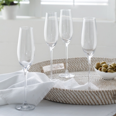 The White Company Clear Skye Optic Tumbler Glasses Set of Four 1 Size