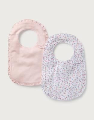 Mandy Floral Frill Bibs - Set Of 2 