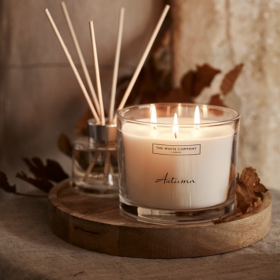 Mango Wood Candle Plate Large Fragrance Accessories The White Company US