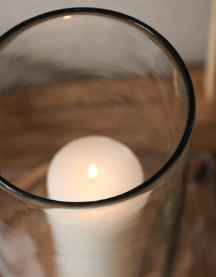 Mango Wood Hurricane Candle Holder – Large