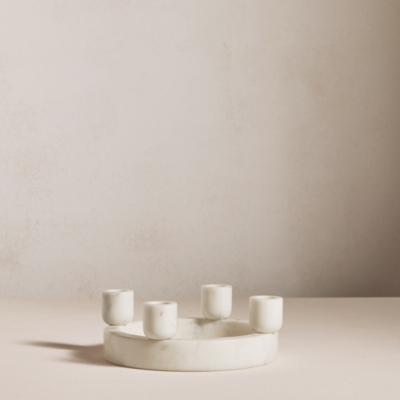 Marble 4 Piece Dinner Candle Ring