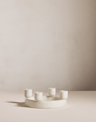 Marble 4 Piece Dinner Candle Ring