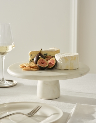 Marble Footed Plate