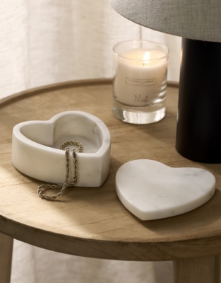 Marble Heart Trinket Box