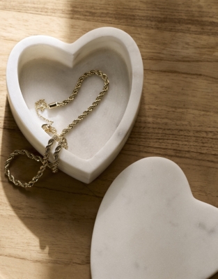 Marble Heart Trinket Box