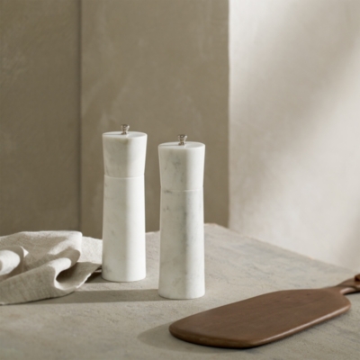 Marble salt and pepper shakers discount