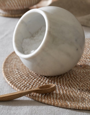 Marble Salt Cellar with Spoon