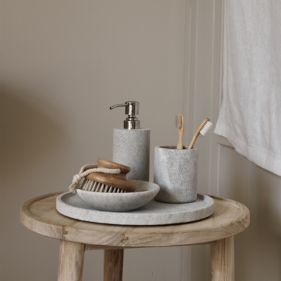 Marble Soap Dish Bathroom Accessories & Storage The White Company UK