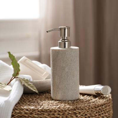 Stone soap shop dispenser