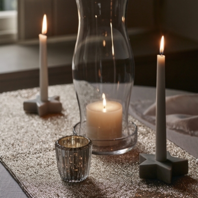 Marble Star Dinner Candle Holder Candle Holders The White Company US