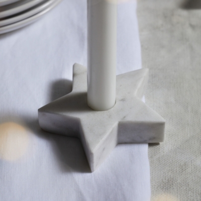 Marble Star Dinner Candle Holder Home Accessories Sale The White