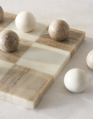 Marble Tic-Tac-Toe Board
