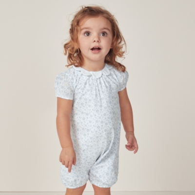 Margot Floral Organic Cotton Petal Collar Shortie (0–2yrs)