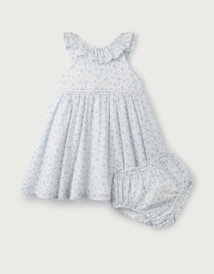 Margot Floral Organic Cotton Swing Dress (0–18mths)