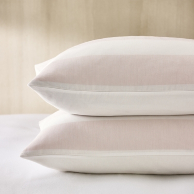 Soft Oxford Pillow Case: White, Ivory & Taupe Hotel Quality Pillow Case