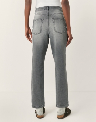 Marlow Ankle Grazer Authentic Straight Leg Jeans - Cool Grey