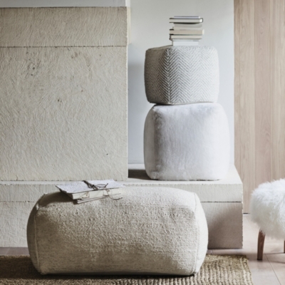 Marlow Large Pouffe Furniture Sale The White Company UK