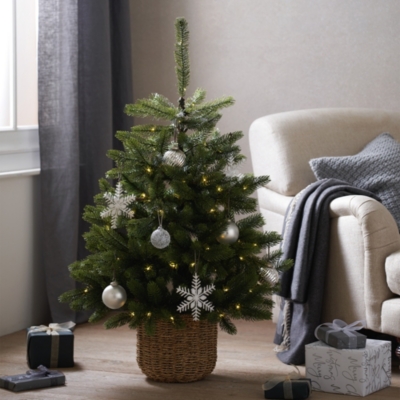 Matte Silver Bauble Christmas Tree Decorations The White Company US