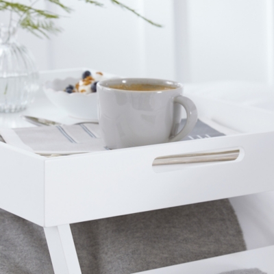 Matte White Breakfast in Bed Tray | Home Accessories | The White Company UK
