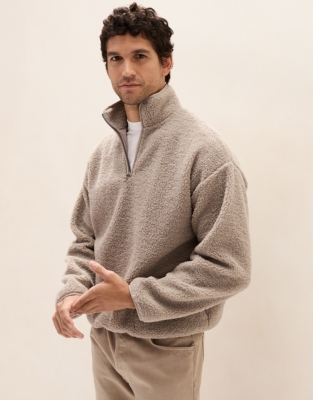 Men's Borg Half-Zip Sweatshirt