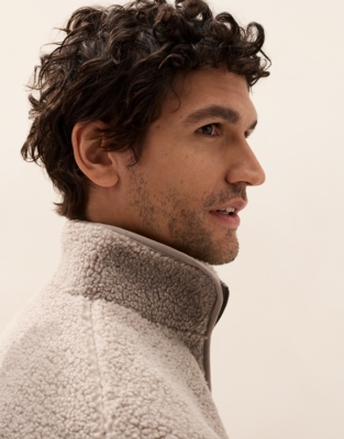 Men's Borg Half-Zip Sweatshirt