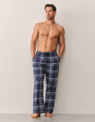 Men's Brushed Cotton Check Pyjama Bottom
