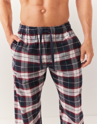 Men's Brushed Cotton Check Pyjama Bottoms