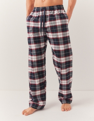 Men's Brushed Cotton Check Pyjama Bottoms