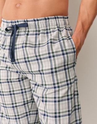 Men’s Brushed Cotton Check Pyjama Bottoms