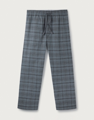 Men’s Brushed Cotton Fine Checked Pyjama Bottoms Men's Nightwear