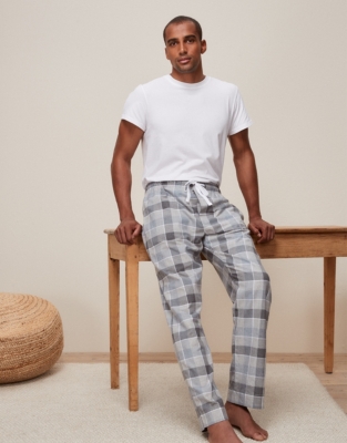 Brushed cotton mens online pyjama bottoms