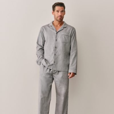 Men’s Brushed Cotton Herringbone Pyjama Set