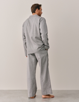 Men’s Brushed Cotton Herringbone Pyjama Set
