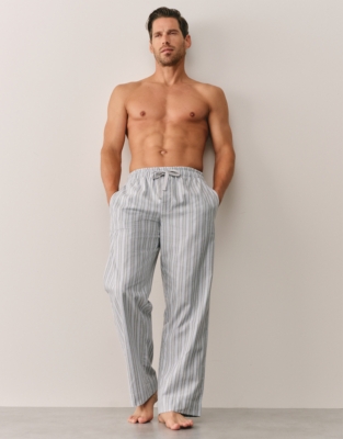 Men's Brushed Cotton Stripe PJ Bottom