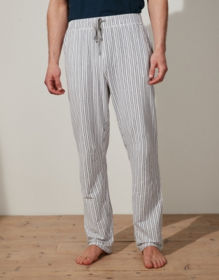 Men's Brushed Cotton Stripe Pyjama Bottoms Menswear The White