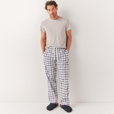 Men's Brushed Organic Cotton Check Pyjama Bottoms