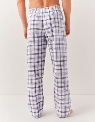 Men's Brushed Organic Cotton Check Pyjama Bottoms