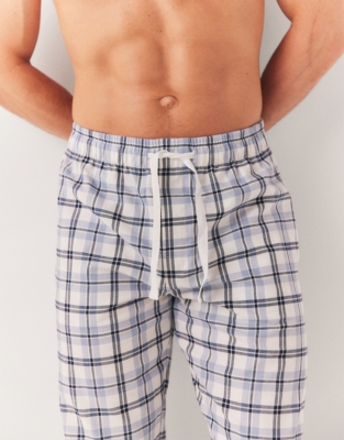 Men's Brushed Organic Cotton Check Pyjama Bottoms