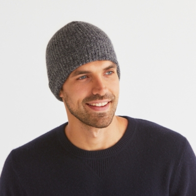 Men’s Cashmere Beanie Hat Accessories Sale The White Company UK